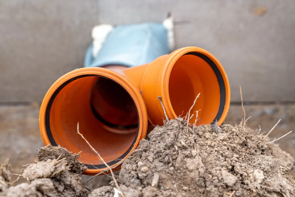 House sewer pipes