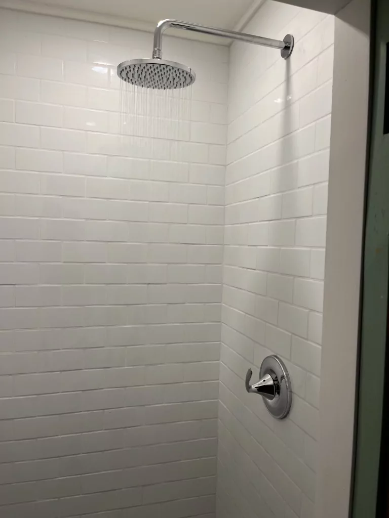 Running shower