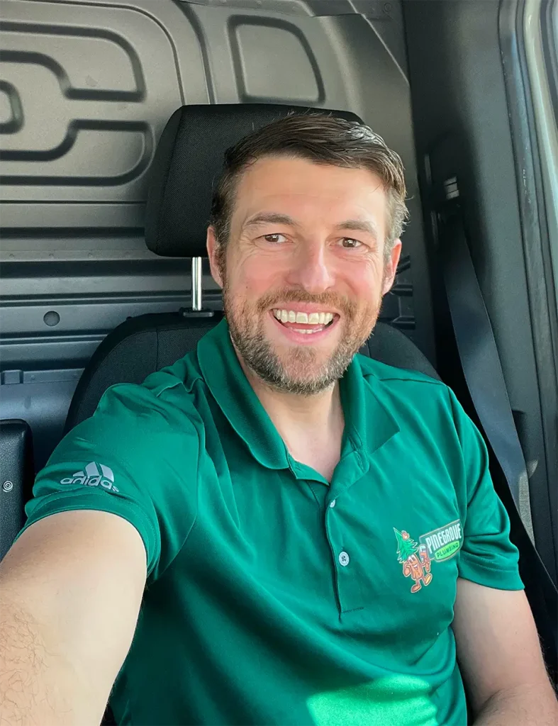 Mathew from Pinegrove Plumbing taking a selfie